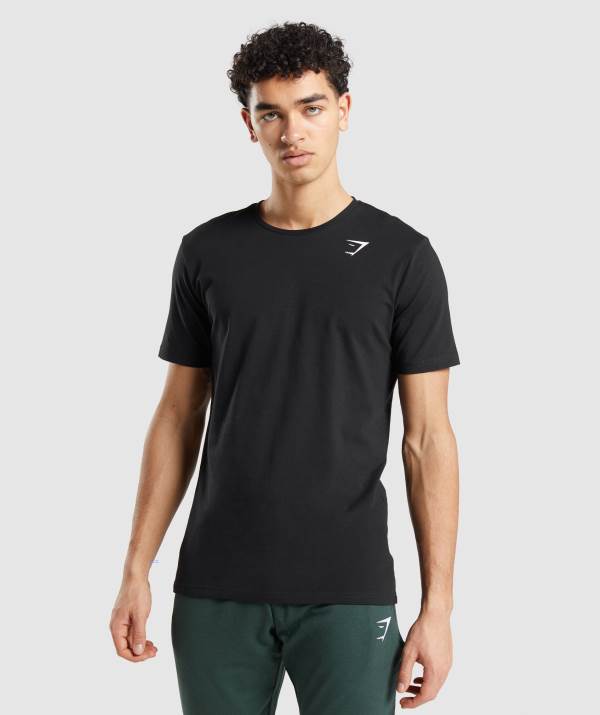 Panske Tricka Gymshark Essential Čierne | NB1508693